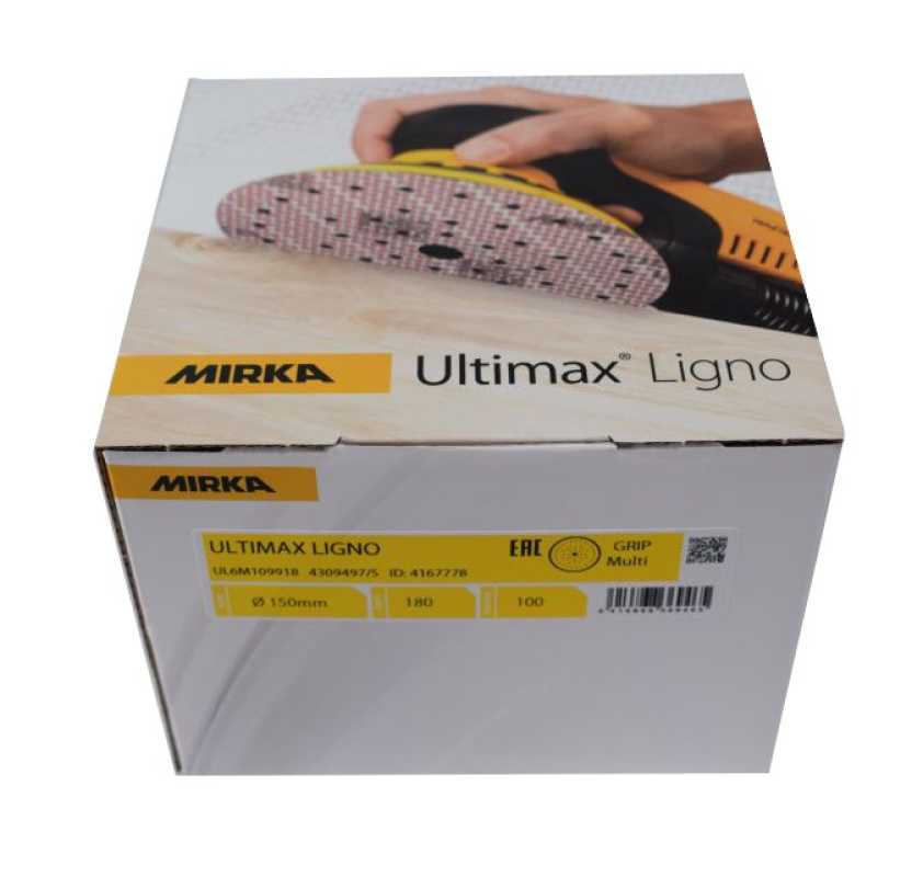 MIRKA Ultimax  Ligno - Schleifscheiben, D.150 mm, Multifit, klett, P40- P400